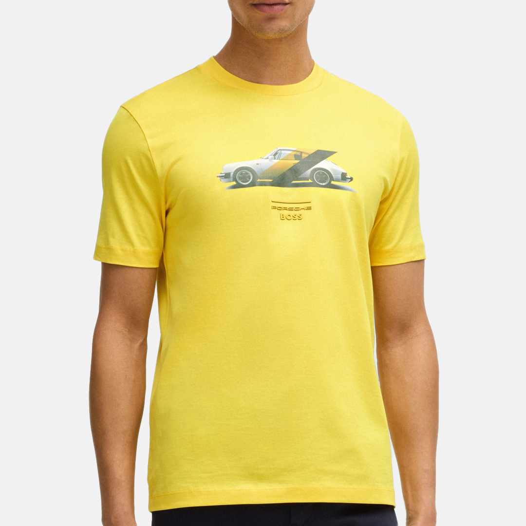 Camiseta BOSS - Regular fit Porsche x BOSS Medium Yellow
