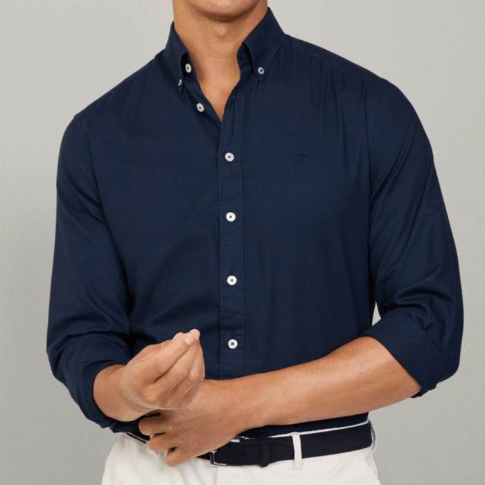 Camisa M/L  Hackett - ESS GMT DYED OXFORD Navy - Imagen 2