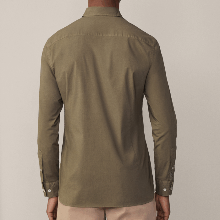 Camisa M/L  Hackett - ESS GMT DYED OXFORD Khaki - Imagen 2