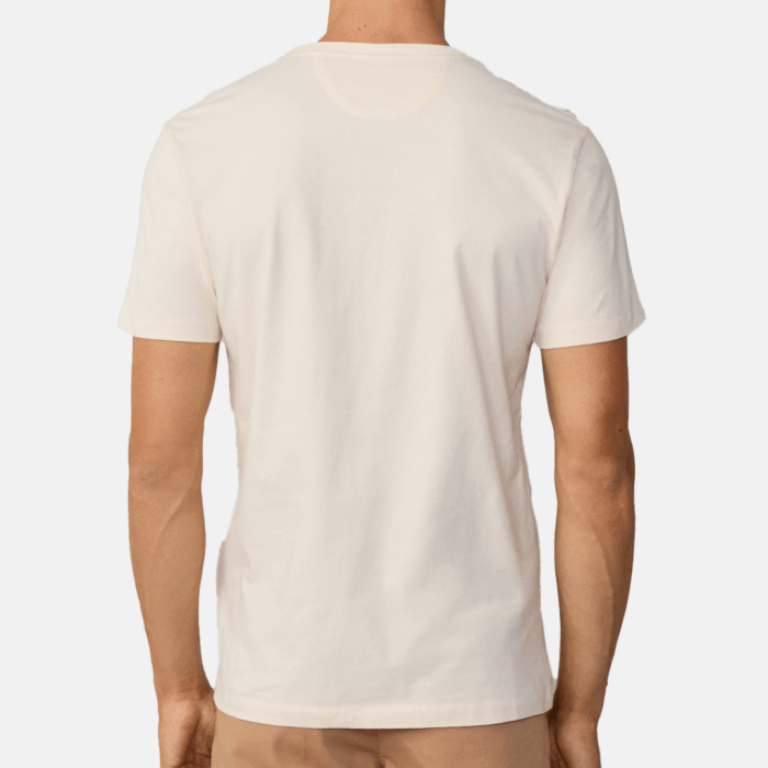 Camiseta M/C Hackett con logo fit clásico Off White - Imagen 3