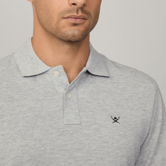 Camisa M/L Hackett polo piqué fit slim Grey - Imagen 3