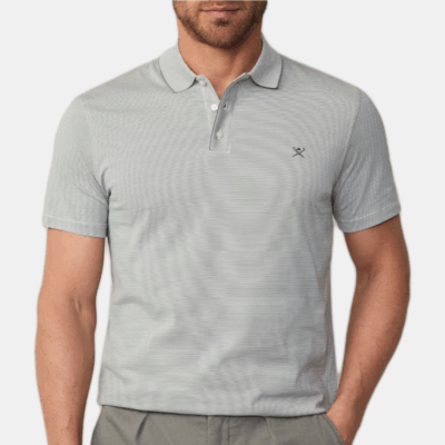 Camisa Hackett striped cotton polo shirt White / Grey