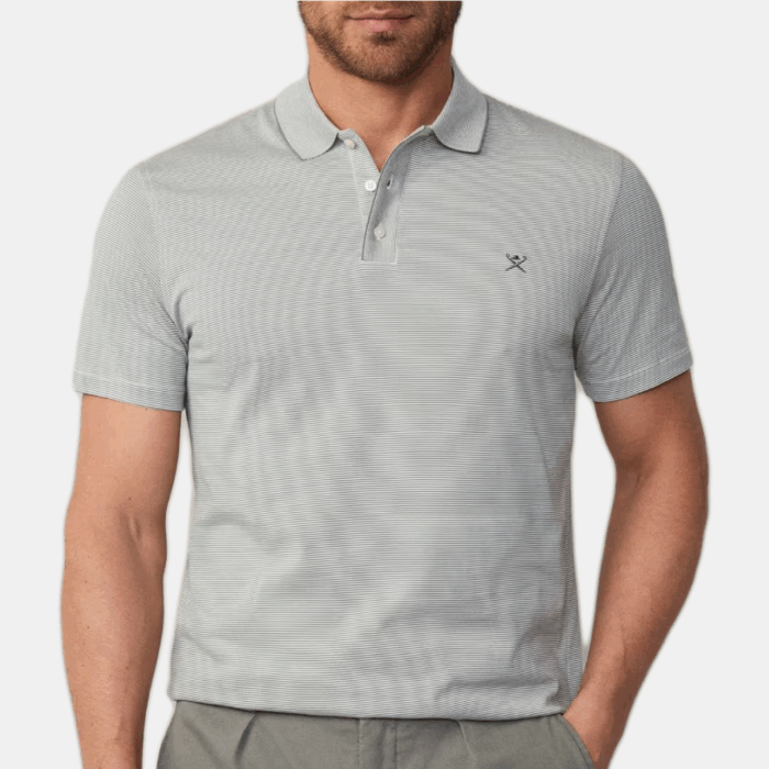 Camisa Hackett striped cotton polo shirt White / Grey