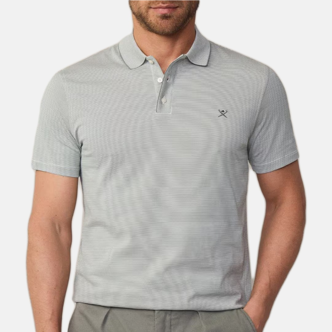 Camisa Hackett striped cotton polo shirt White / Grey