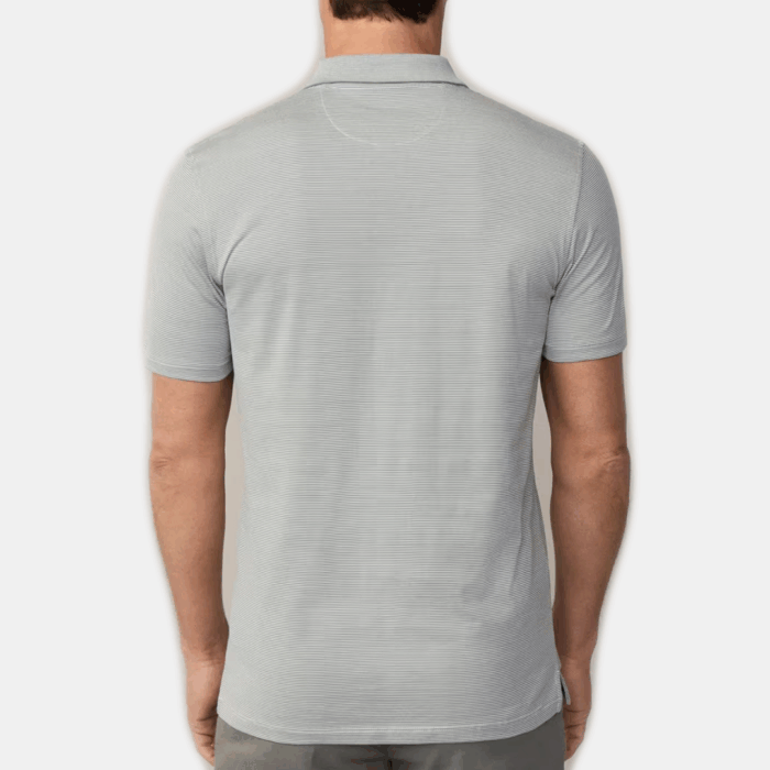 Camisa Hackett striped cotton polo shirt White / Grey - Imagen 2