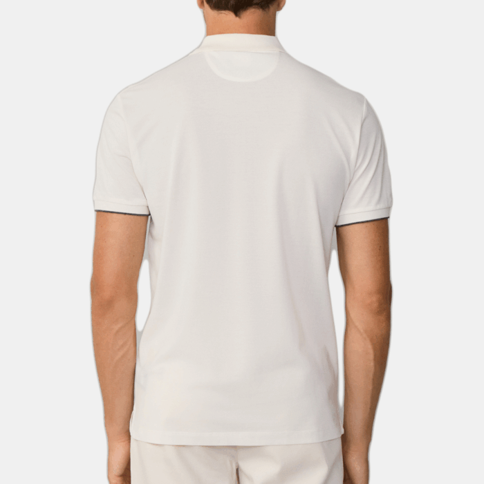 Camisa Hackett polo cremallera manga corta fit clásico White - Imagen 3