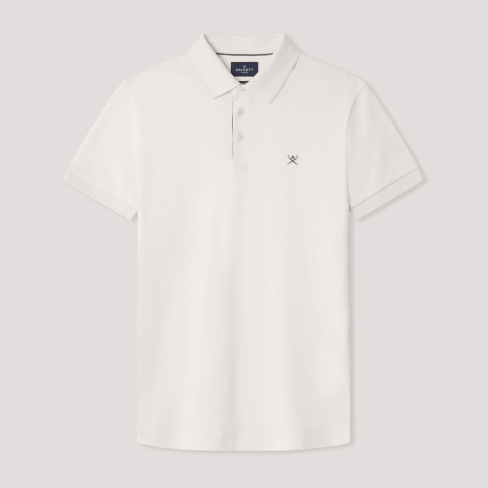 Camisa Hackett polo piqué fit tailored White - Imagen 3