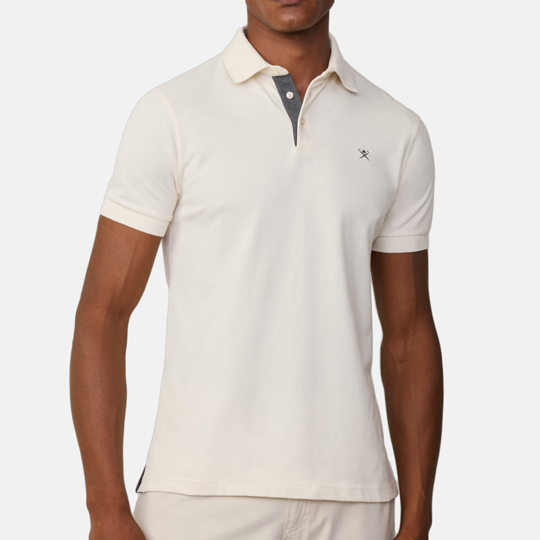 Camisa Hackett polo piqué fit tailored White