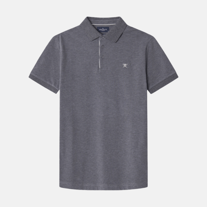 Camisa Hackett polo piqué fit tailored Granite Grey