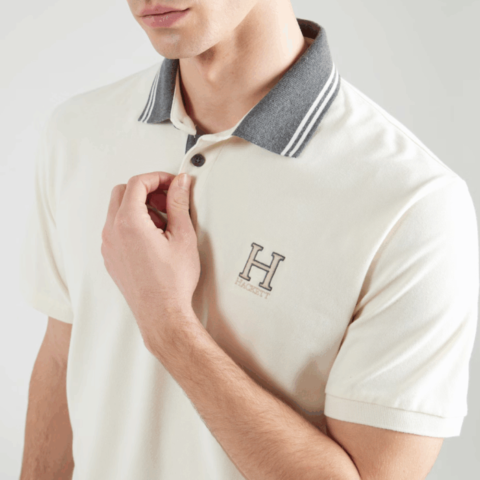 Camisa Hackett Polo Heritage de algodón - Off White - Imagen 2