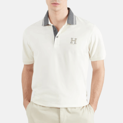 Camisa Hackett Polo Heritage de algodón - Off White