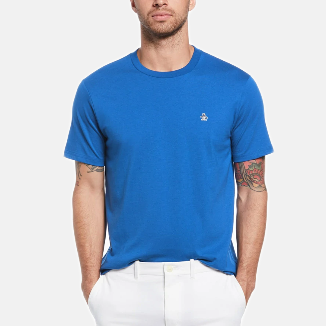 Camiseta Penguin Moda lisa algodon manga corta azul marino