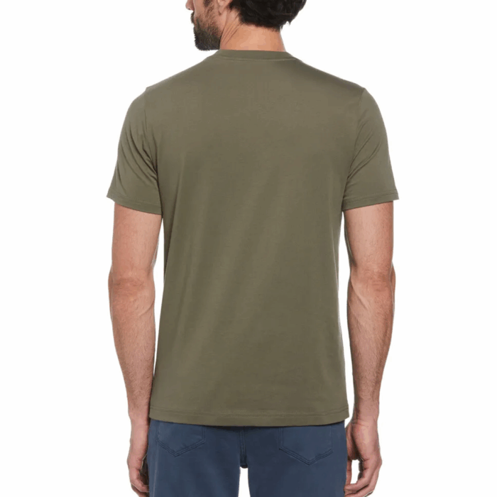 Camiseta Penguin Moda Lisa Con Bolsillos Verde - Imagen 2