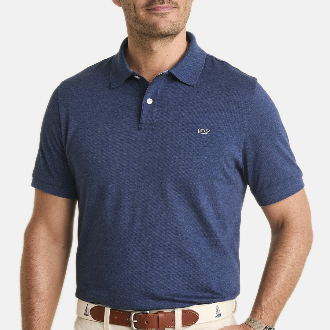 Camisa Vineyard Edgartown Pique Polo Deep Bay