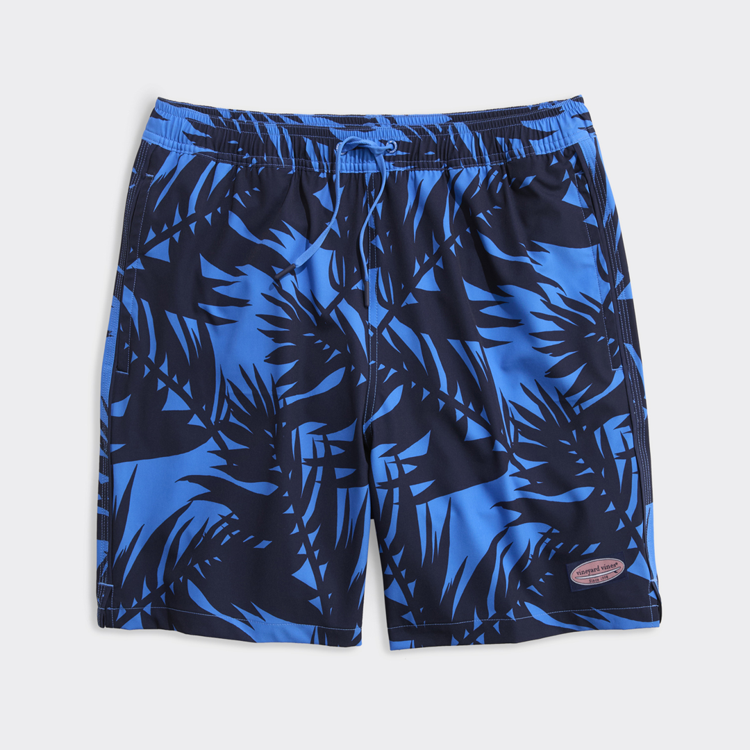 Calzoneta Vineyard 7 Inch Printed Chappy Swim Trunks Tide Blue
