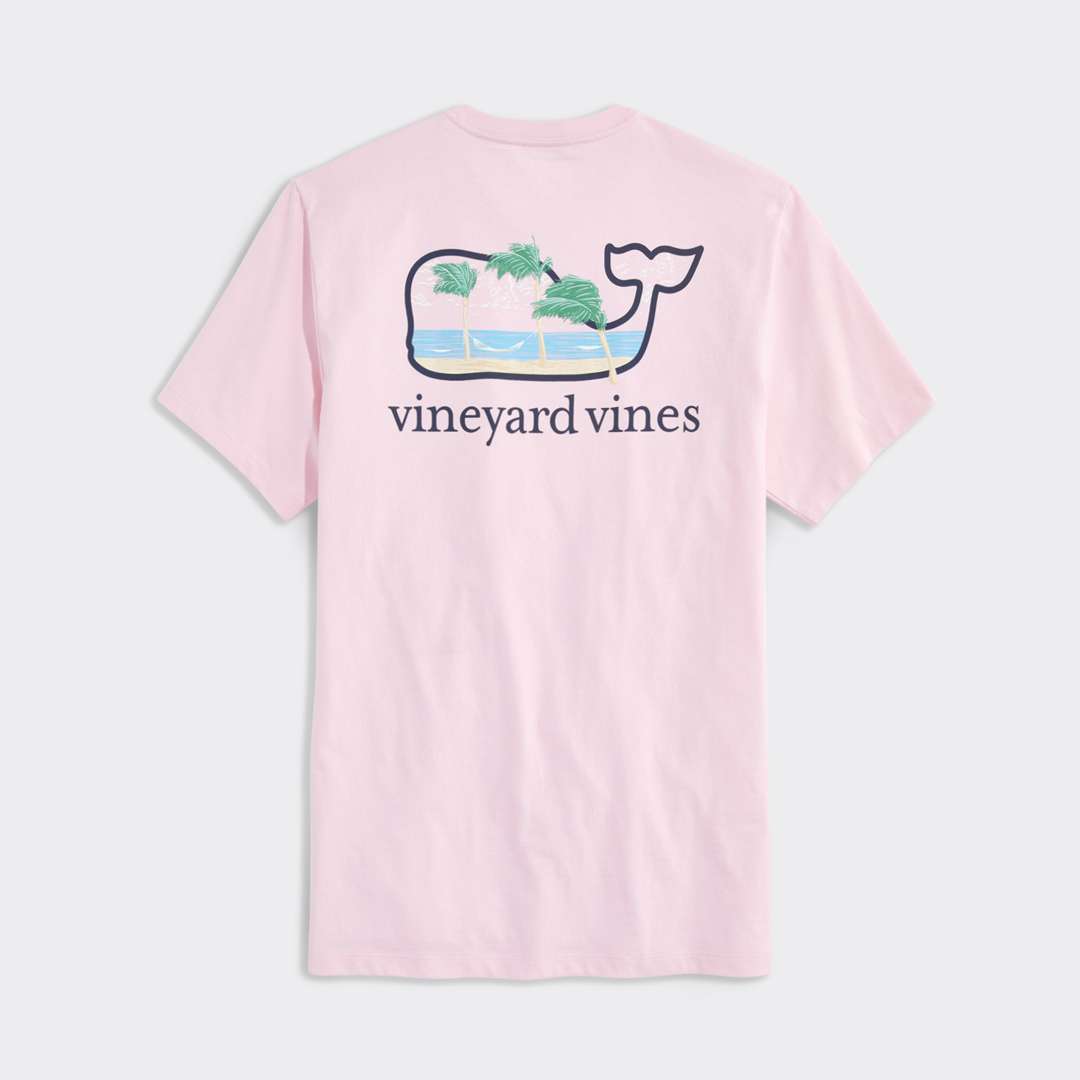 Camiseta Vineyard Breezy Hammock Whale Pocket Tee Flamingo