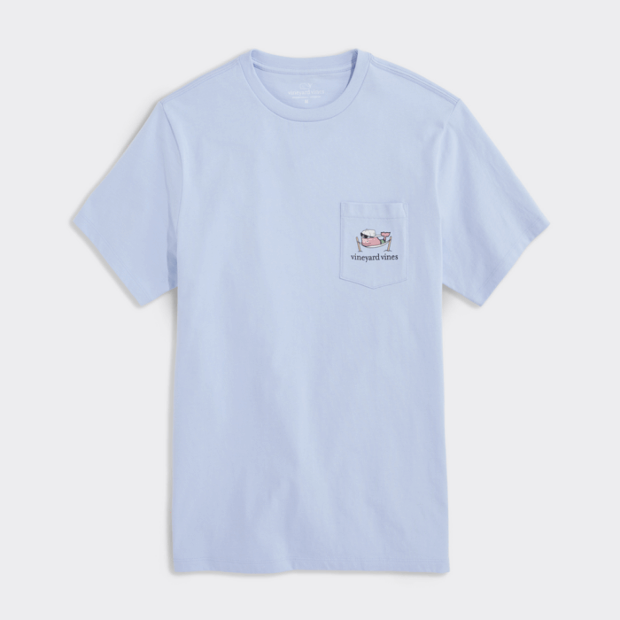 Camiseta Vineyard Spring Break Hammock Whale Pocket Tee Jake Blue - Imagen 3
