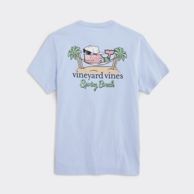 Camiseta Vineyard Spring Break Hammock Whale Pocket Tee Jake Blue