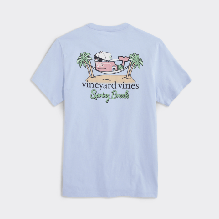Camiseta Vineyard Spring Break Hammock Whale Pocket Tee Jake Blue