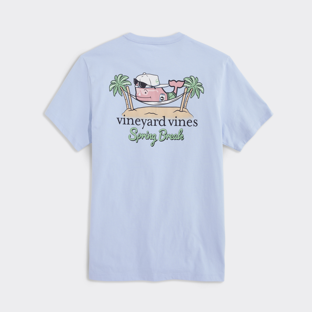 Camiseta Vineyard Spring Break Hammock Whale Pocket Tee Jake Blue