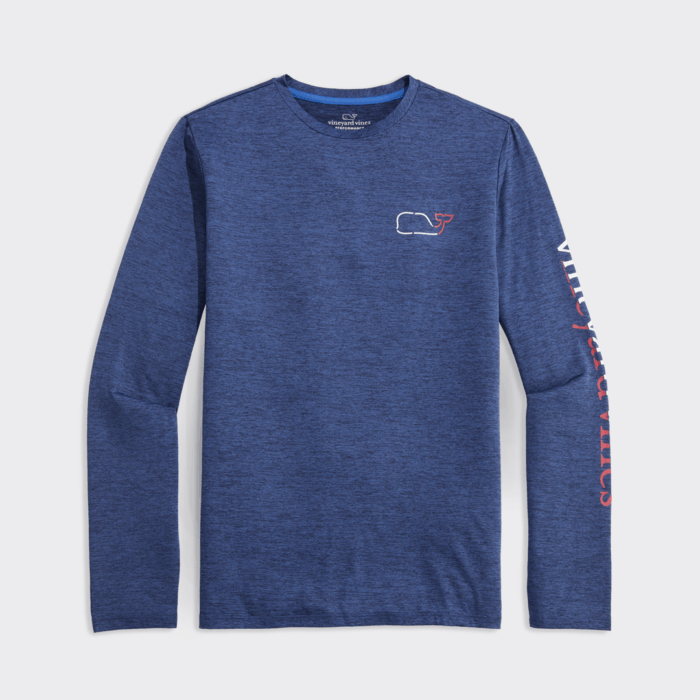 Camisa Vineyard On-The-Go Whale Outline Long-Sleeve Harbor Performance Tee - Imagen 3