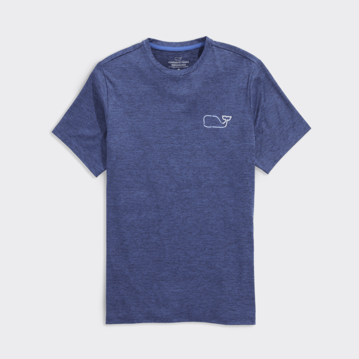 Camiseta Vineyard On-The-Go Whale Outline Harbor Performance Navy - Imagen 4