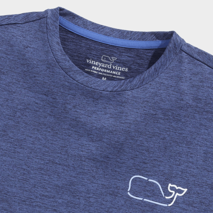 Camiseta Vineyard On-The-Go Whale Outline Harbor Performance Navy - Imagen 3
