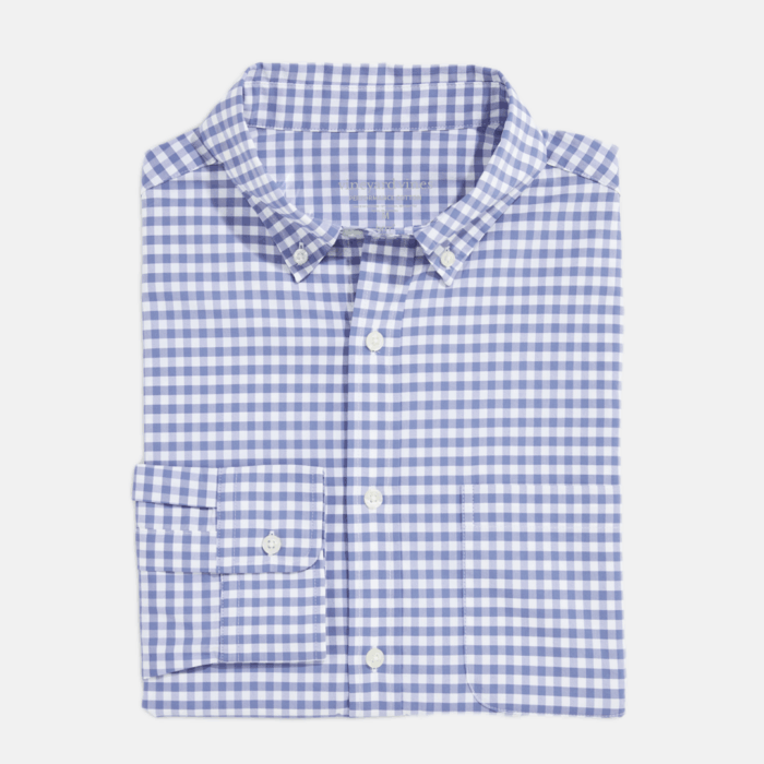 Camisa Vineyard Skysail Gingham Performance Cotton Shirt Blue - Imagen 2