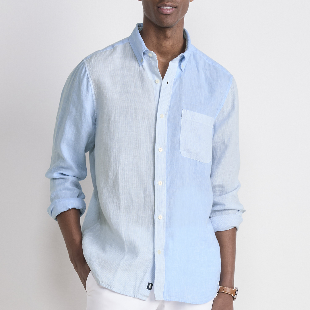 Camisa Vineyard Vines Linen Party Shirt Multi