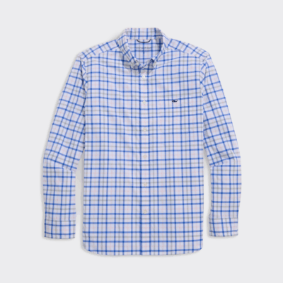 Camisa Wayward Tattersall Featherweight Performance Flamingo