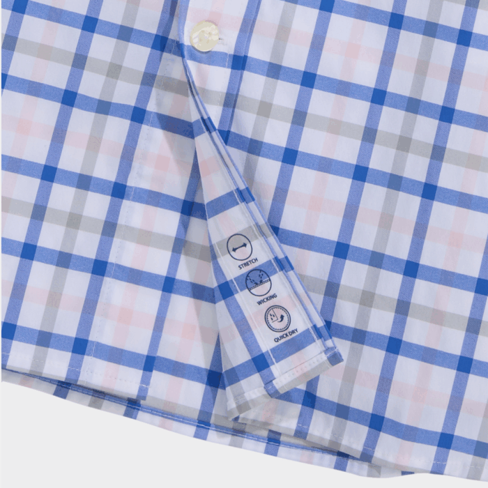 Camisa Wayward Tattersall Featherweight Performance Flamingo - Imagen 4