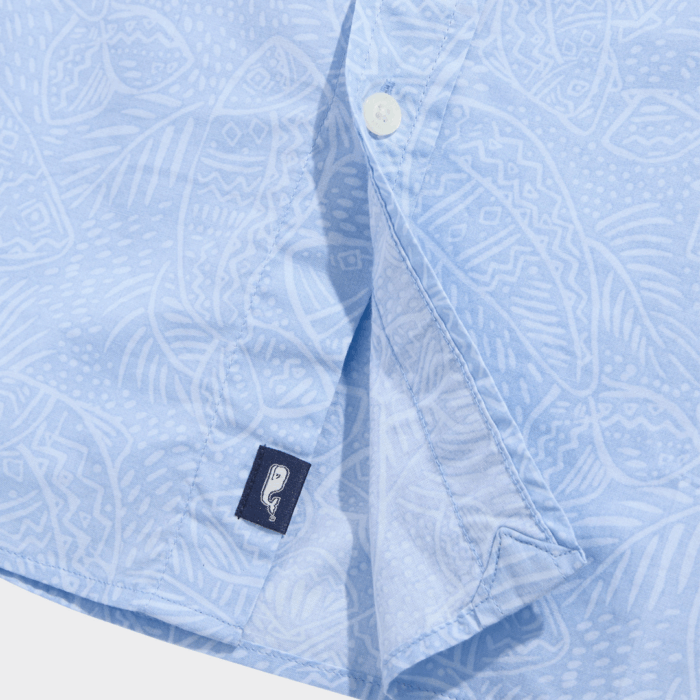 Camisa Vineyard Fish Lines Cotton Madras Short Sleeve Shirt - Imagen 4