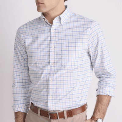 Camisa Moorings Tattersall Performance Cotton Shirt