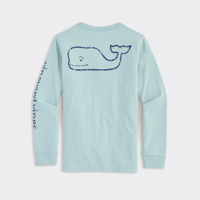 Camisa M/L - Boys' Long-Sleeve Vintage Whale Pocket Tee
