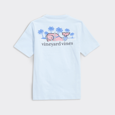 Camiseta M/C - Boys' Scuba Whale Short-Sleeve Pocket Tee Pale Sky