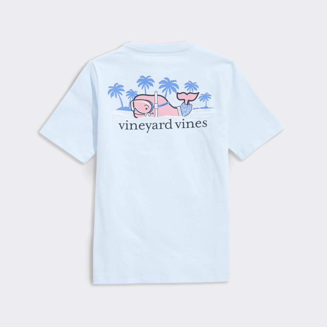 Camiseta M/C - Boys' Scuba Whale Short-Sleeve Pocket Tee Pale Sky