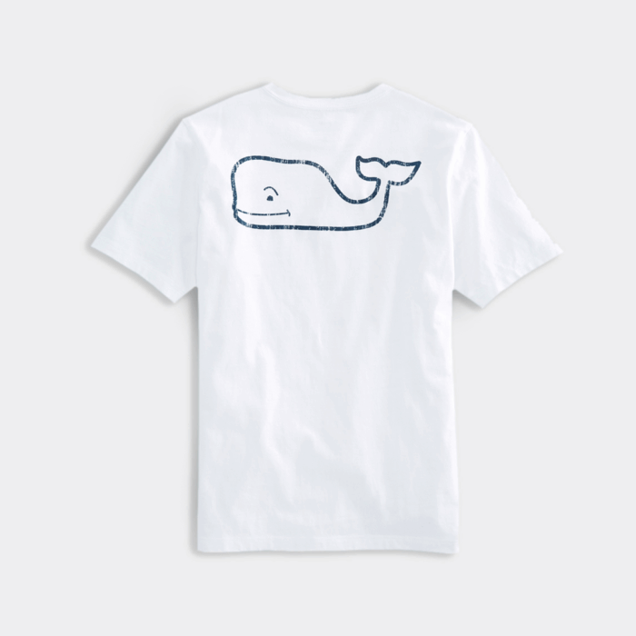 Camiseta M/C - Boys' Vintage Whale Short-Sleeve Pocket Tee White