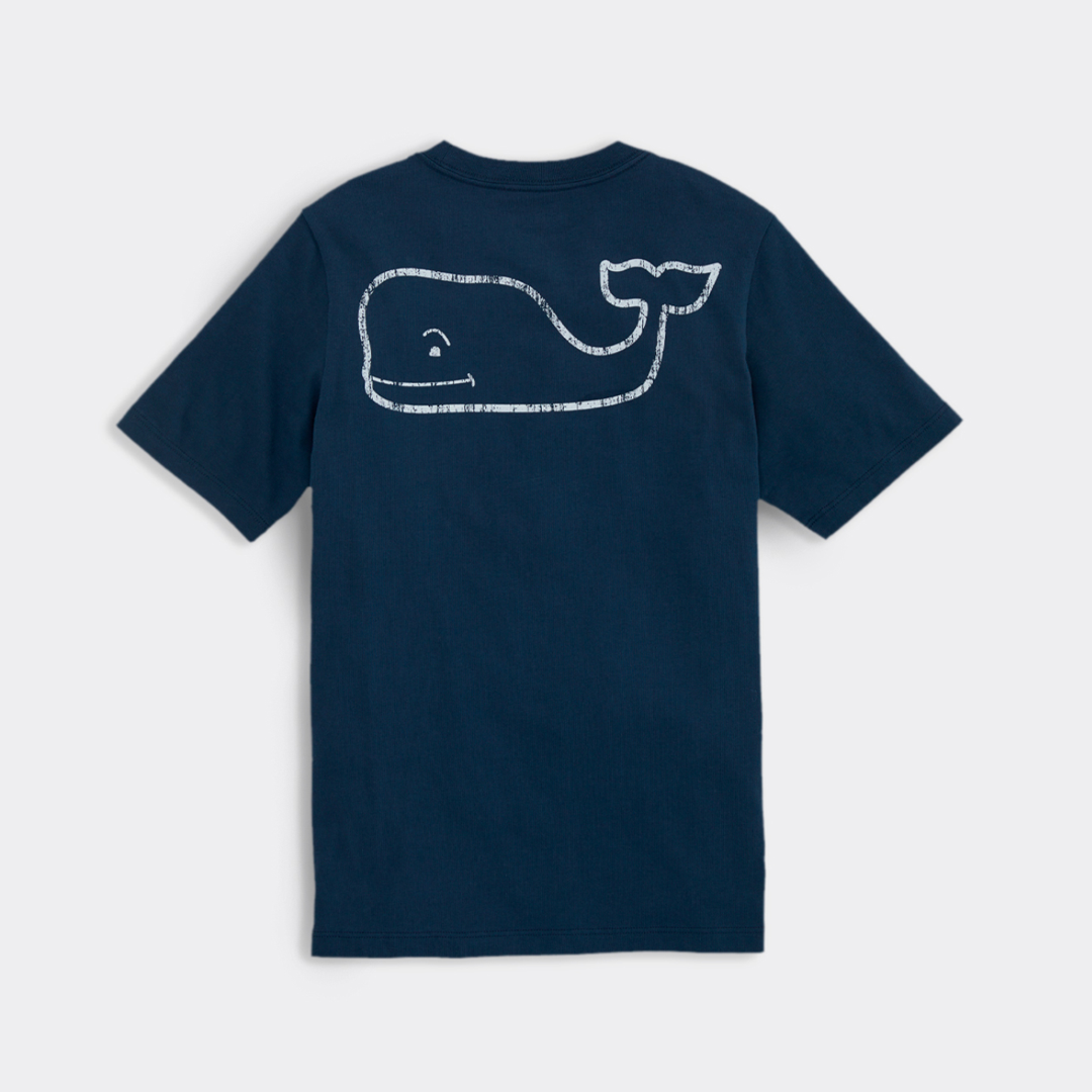 Camiseta M/C - Boys' Vintage Whale Short-Sleeve Pocket Tee Blue