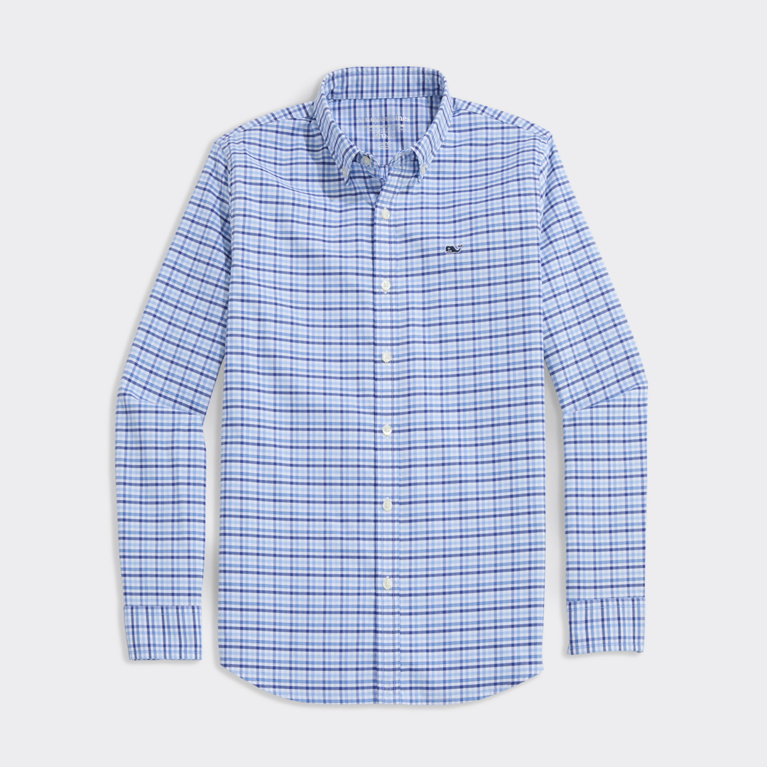 Camisa M/L - Boys' Kingston Tattersall Performance Cotton Shirt