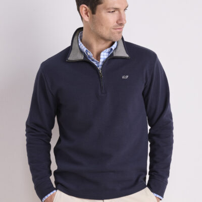 Sweater P/H - SOLID SALTWATER QUARTER-ZIP