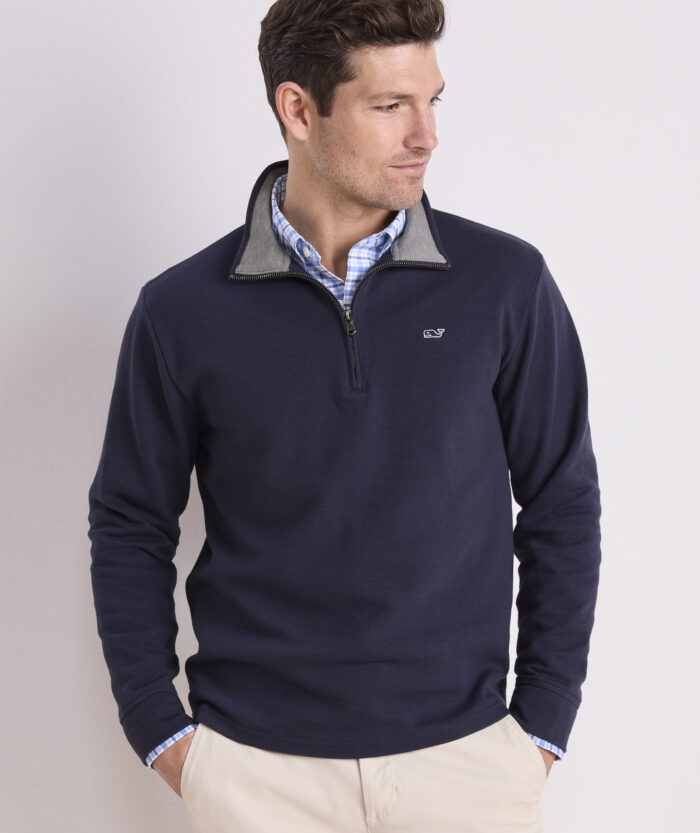 Sweater P/H - SOLID SALTWATER QUARTER-ZIP