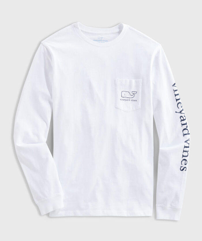 Camiseta C/R M/L - Vineyard Vines Mens - Vintage Whale LS Pocket Tee - Imagen 2