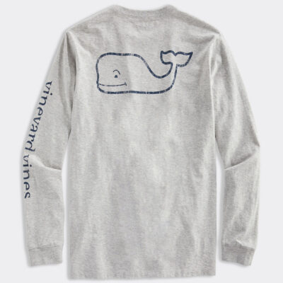Camiseta C/R - Vineyard Vines Mens - Vintage Whale LS Pocket Tee