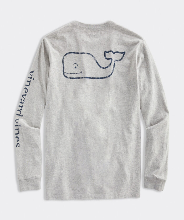 Camiseta C/R - Vineyard Vines Mens - Vintage Whale LS Pocket Tee