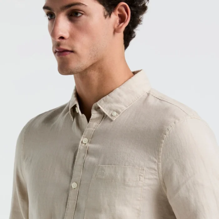 TOPS CAMISA LINO MODA MANGA LARGA - Imagen 3