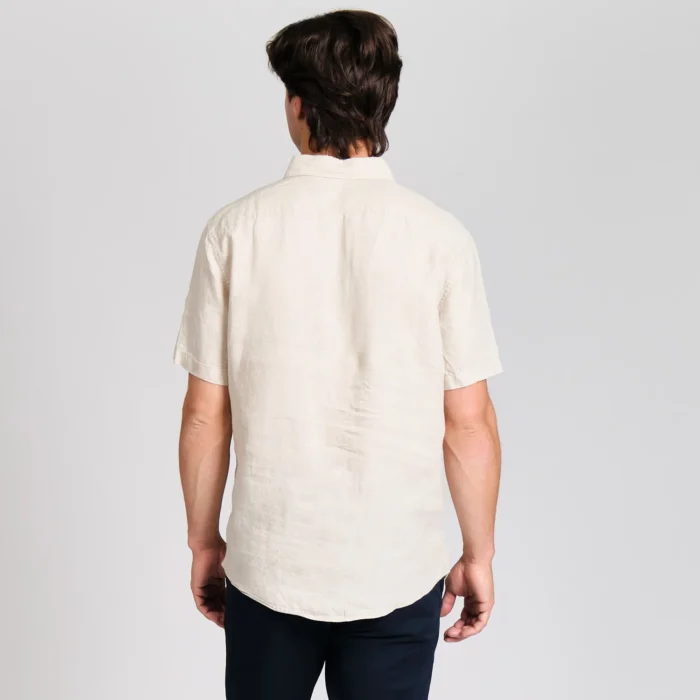 TOPS CAMISA LINO MODA MANGA CORTA - Imagen 2
