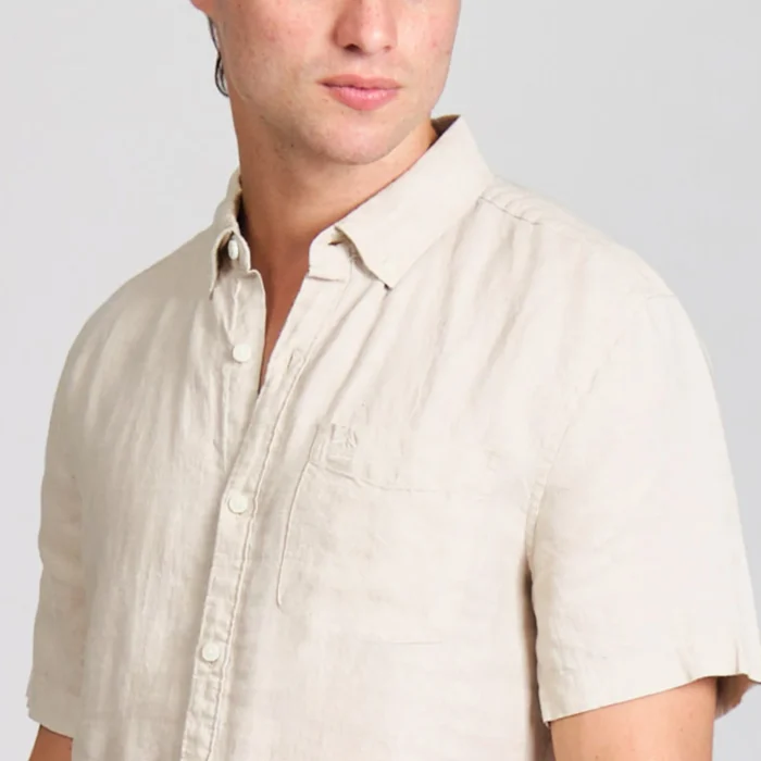 TOPS CAMISA LINO MODA MANGA CORTA - Imagen 3