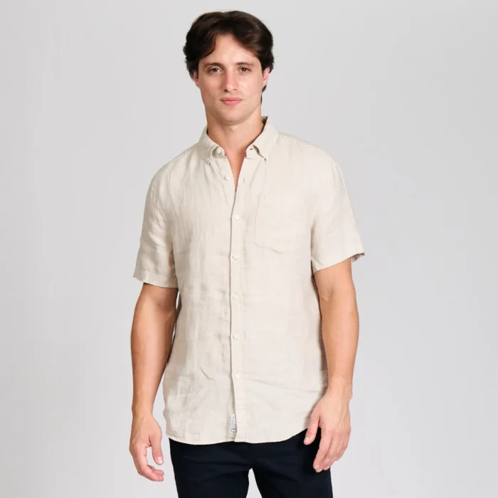 TOPS CAMISA LINO MODA MANGA CORTA - Imagen 4