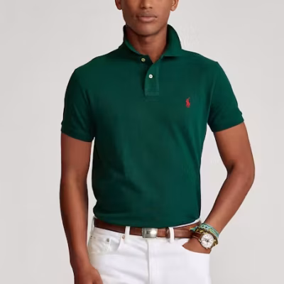 CAMISA SPORT - SSKCCMSLM1-SHORT SLEEVE-KNIT (College green/Caramel Pink)