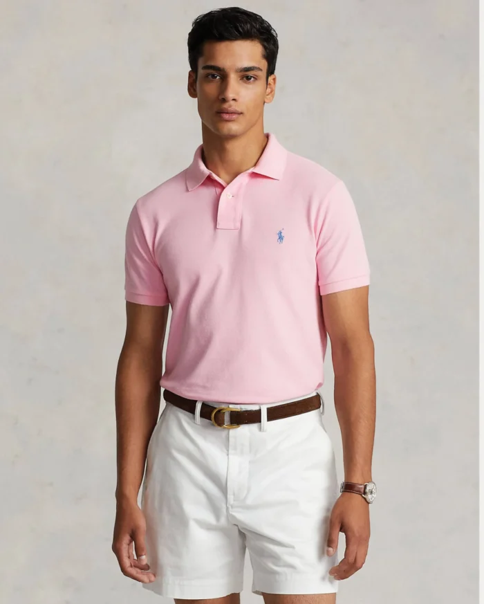 CAMISA SPORT - SSKCCMSLM1-SHORT SLEEVE-KNIT (College green/Caramel Pink) - Imagen 3